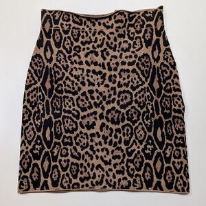 BCBG Max Azaria Bandage Skirt Cheetah Print Miniskirt